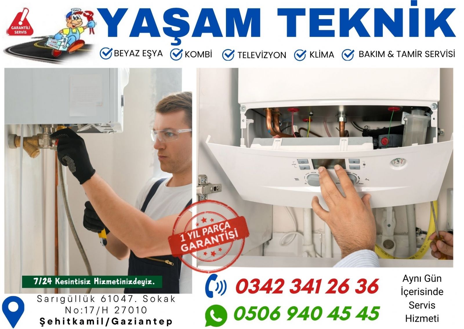 Gaziantep Kombi- Klima Servisi
